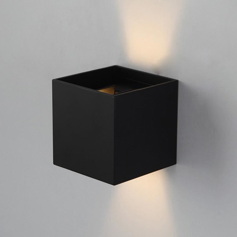 APLIQUE LED EXTERIOR CUBO DE PARED Black 6W - Imagen 3