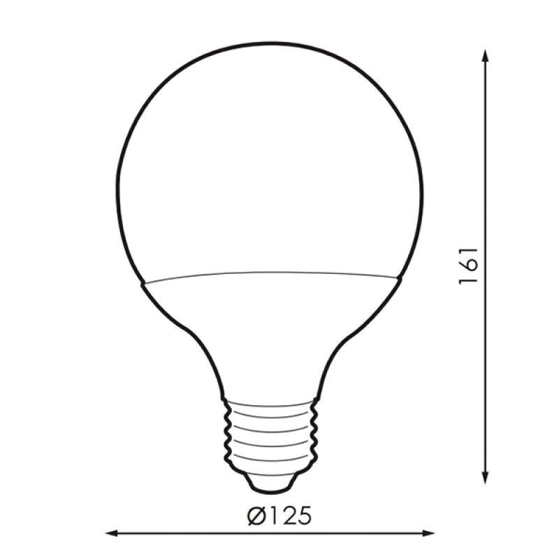 Bombilla Led E27 G125 20W 4500K - Imagen 2