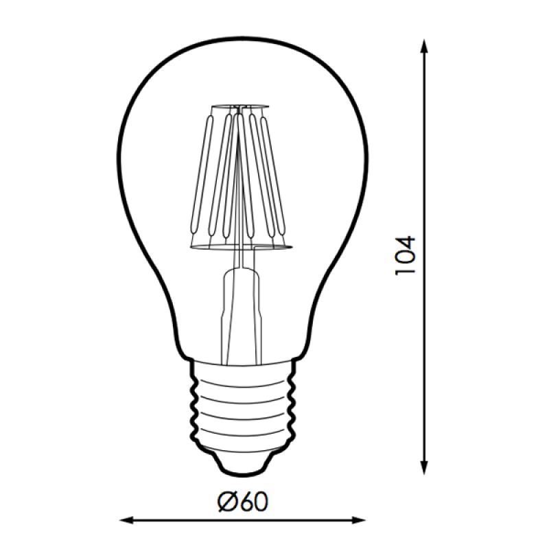 Bombilla Led Filamento E27 A60 4W - Imagen 2