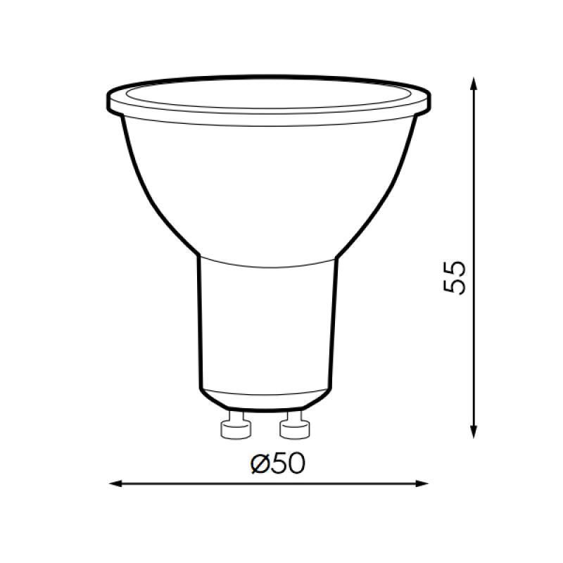 Bombilla Led GU10SMD Plus 7W 300K - Imagen 2