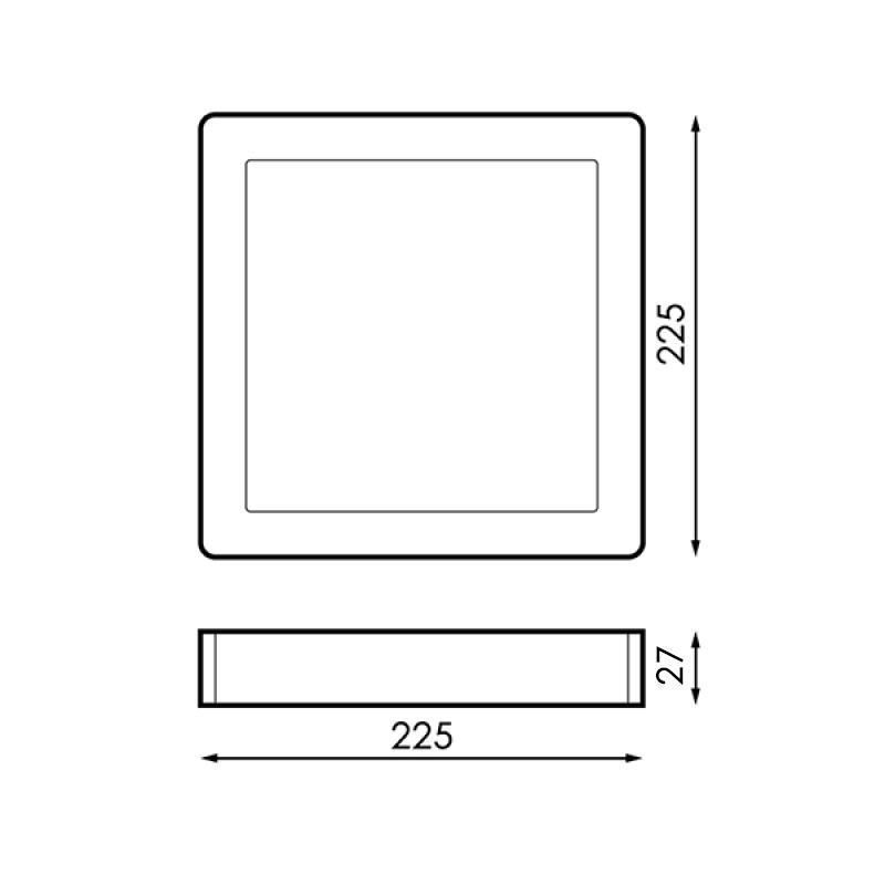 Cuadrado blanco 20W 4000k - Imagen 3