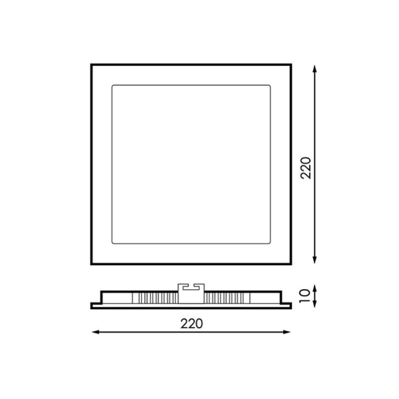 Downlight cuadrado 20W 3K - Imagen 4