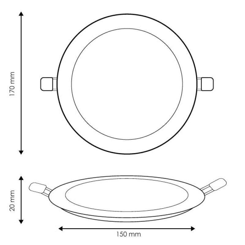 Downlight Redondo Níquel 12W 6000K - Imagen 2