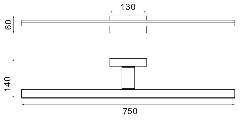 DSG 14 Cromado 75cm 4K 20W 1800LM - Imagen 2