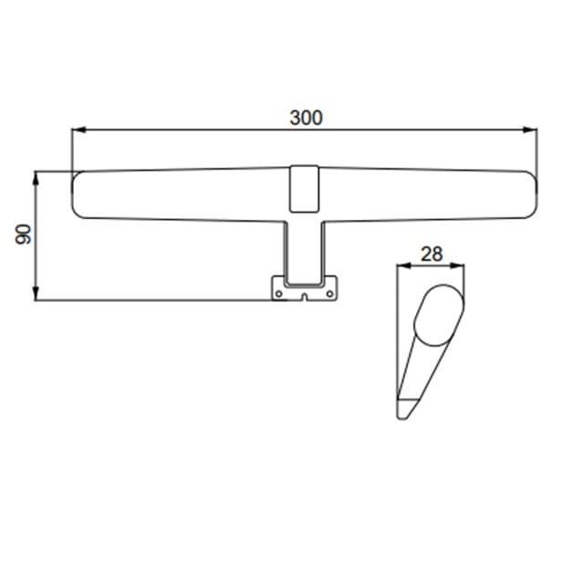 DSG 3 Cromado 30 cm 6K 10W 700LM - Imagen 2