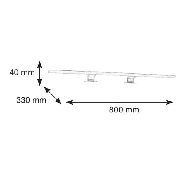 DSG 7 Cromado 80cm 6K 18W 1600LM - Imagen 2