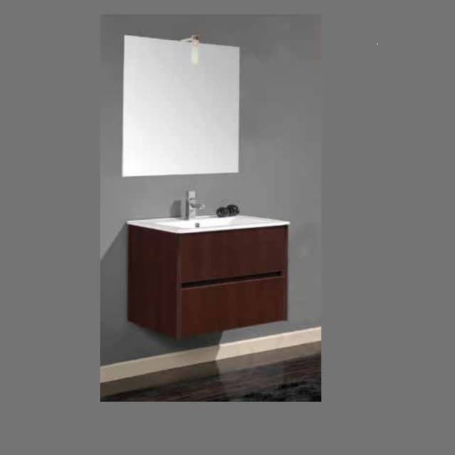 MUEBLE+LAVABO+ ESPEJO 60CM F-39 WENGUE - Imagen 1