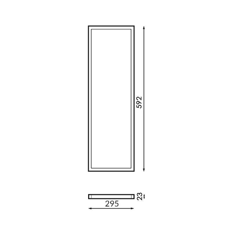 Panel Led Rectangular Serie Bure 60X30 Cm 24W - Imagen 2