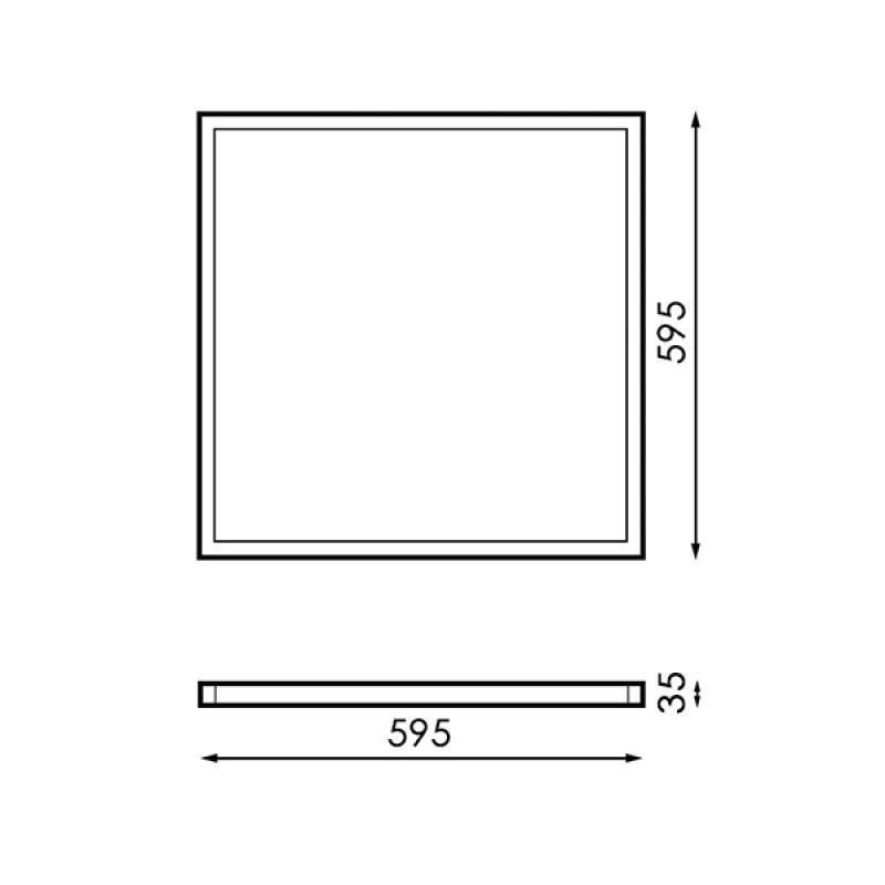 Panel Led Serie Trielle 60X60 Cm 48W - Imagen 2