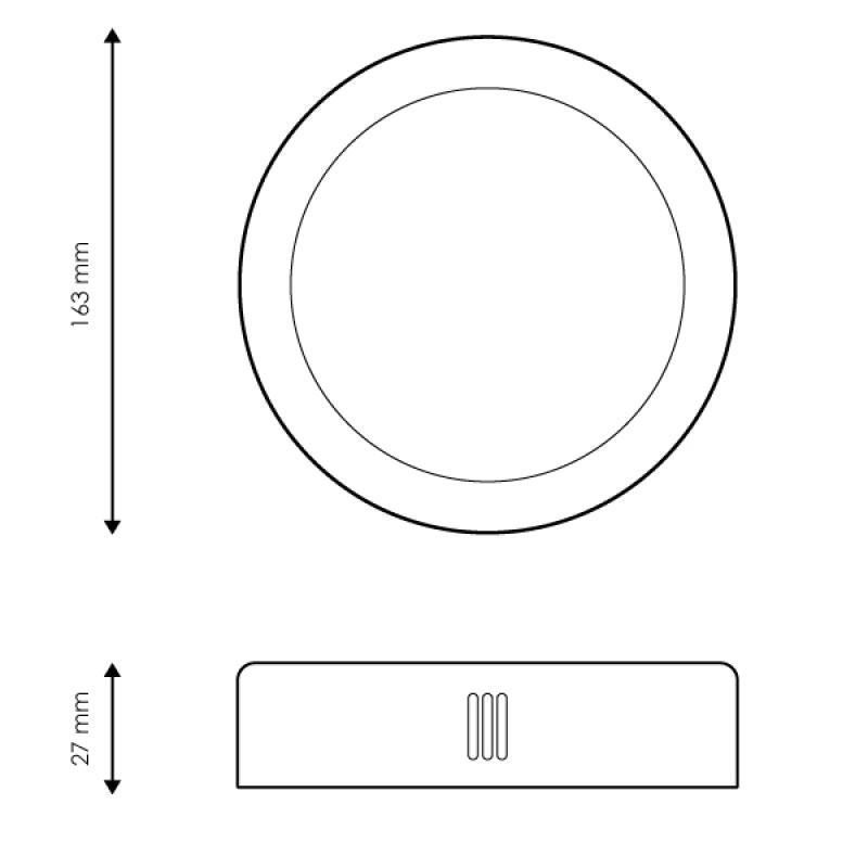 Plafon de Superficie Circular Blanco 12W - Imagen 3