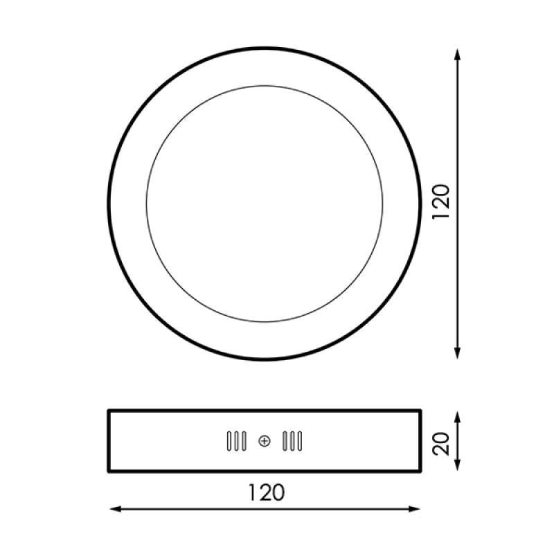 Plafón de Superficie Niquel Circular 6W - Imagen 2