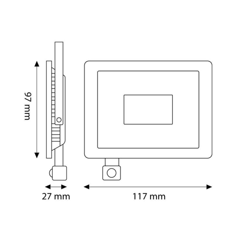 Proyector Led SMD 20W 6000K con Sensor - Imagen 2